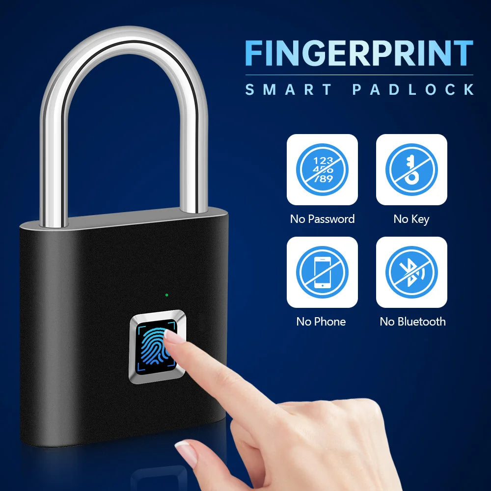 Keyless USB Charging Fingerprint Smart Padlock