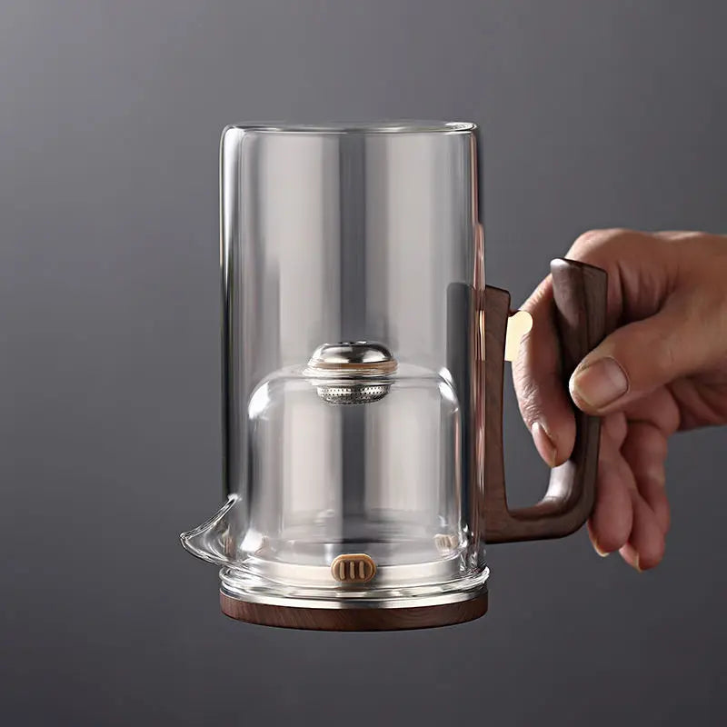 teapot tea separation Magnetic brewing glass filter tea brewing set