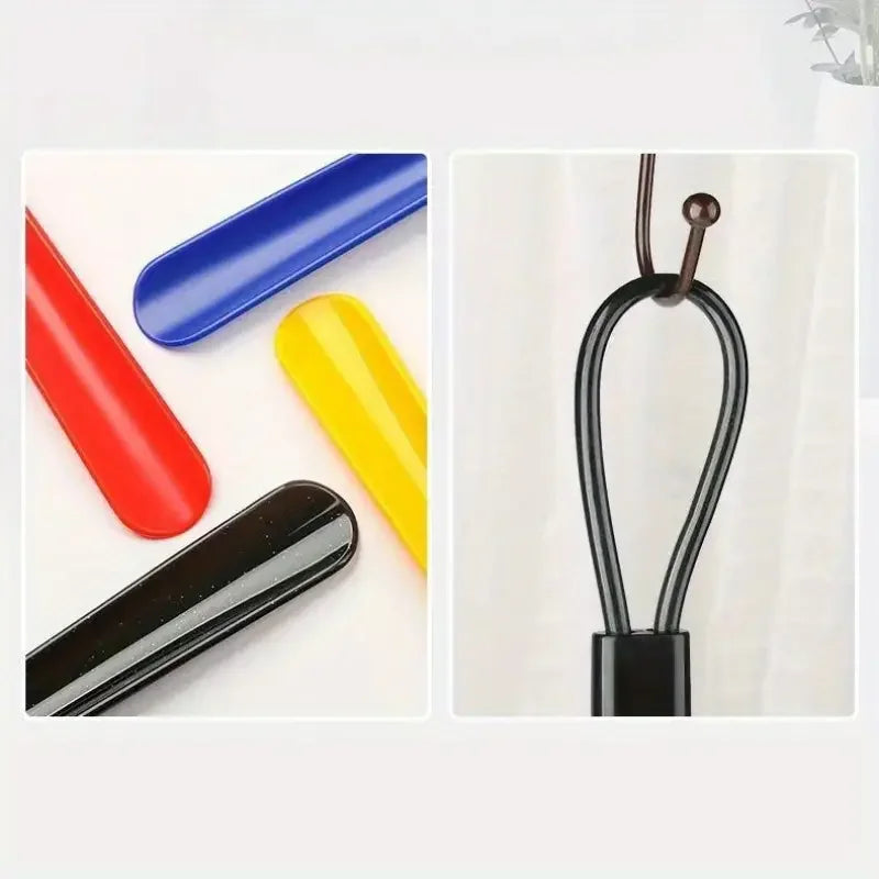 1pc Extra long flexible plastic shoe horns do not require bending durable shoe assistant