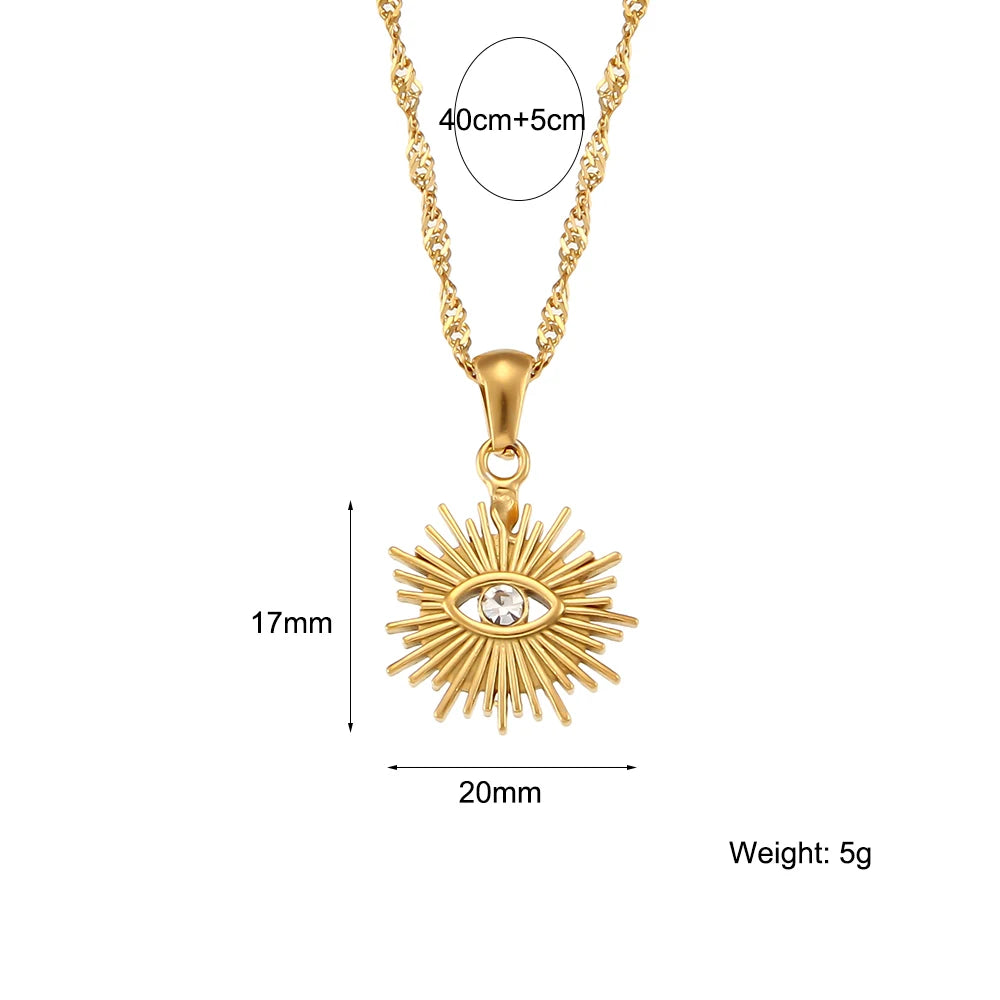 Zircon Evil Eye Ring & Evil Eye Necklace