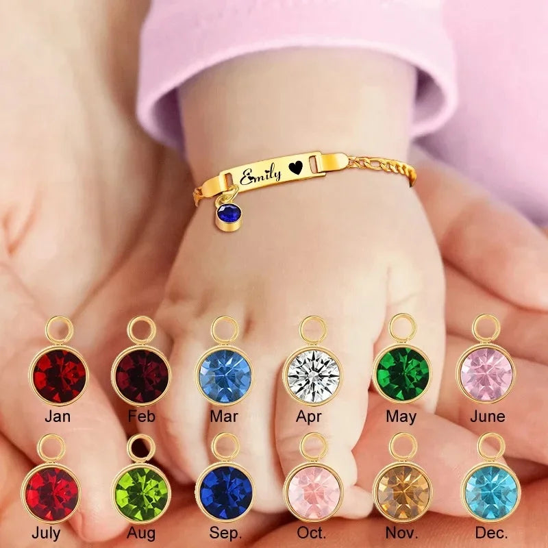 Personalized Birthstone Charm Bracelet