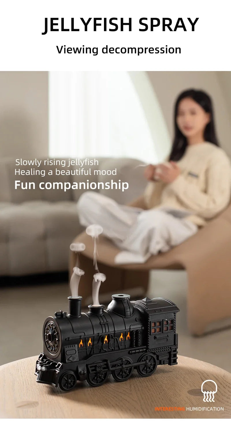 Train Air Humidifier Ultrasonic Aromatherapy Diffuser USB Fragrance Essential Oil