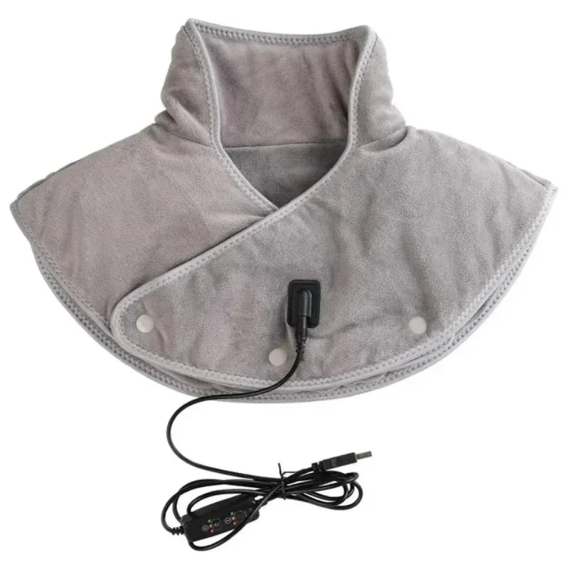 Electric Heating Shoulder Neck Pad Massager, Three Gear Hot Compress Cervical Shawl Warmer USB