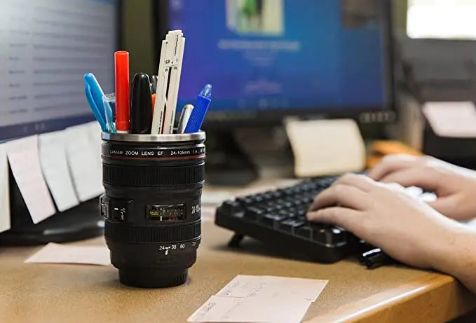 Coffee Cup Thermal Mug Camera Lens Coffee or Water Bottle Tumbler With Lids