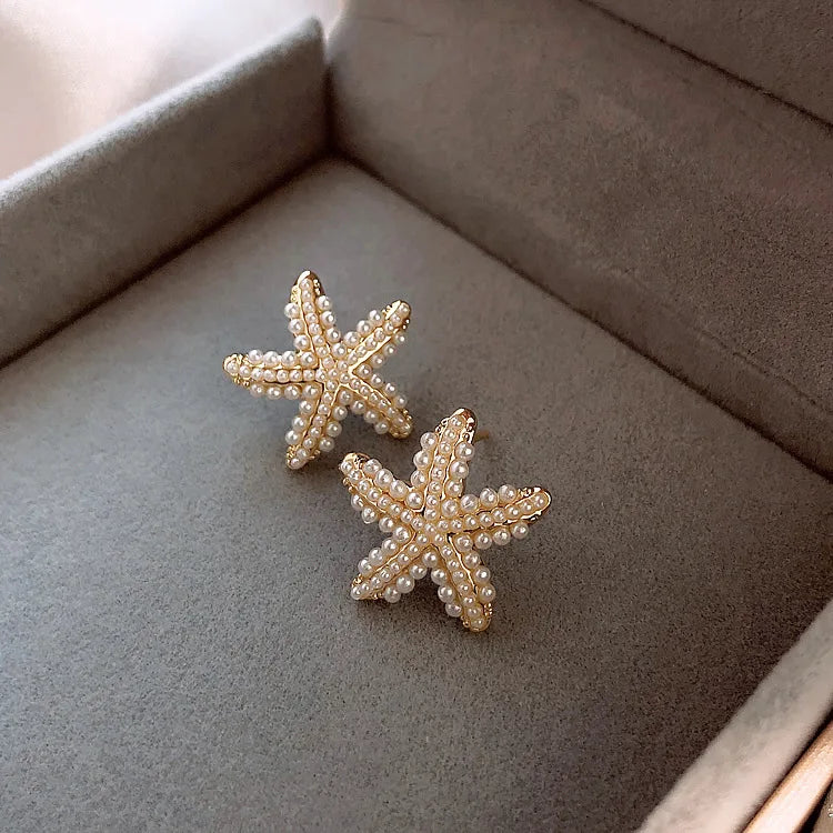 Elegant Starfish pearl Earrings