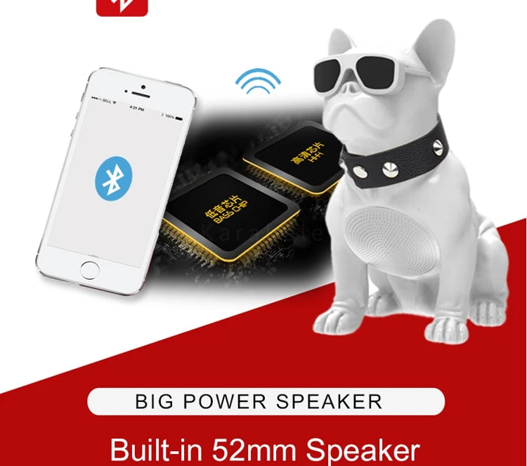 Big Bulldog Wireless Bluetooth Speaker Portable FM Heavy Bass 3D Sound Quality Surround Radio Multifunction  Subwoofer