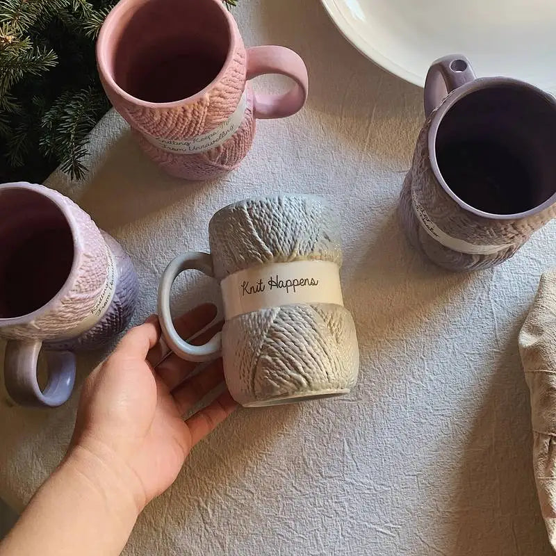 Creative Colorful Wool Ceramics Mugs /coffee mug Drinkware