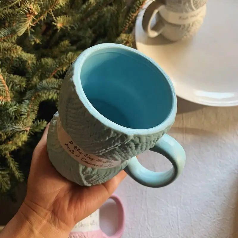 Creative Colorful Wool Ceramics Mugs /coffee mug Drinkware