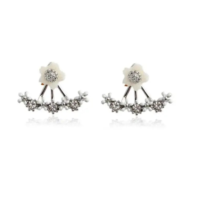 Crystal Flower Drop Rhinestones Earrings