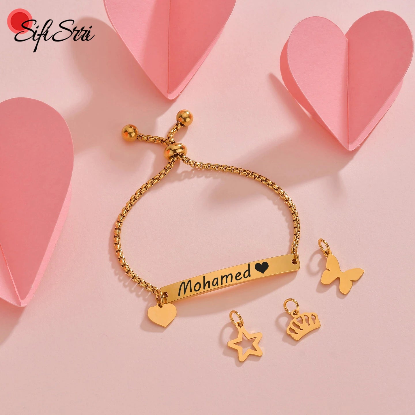 Personalized Custom Baby Name Bracelet Boy or Girl Engrave Letter