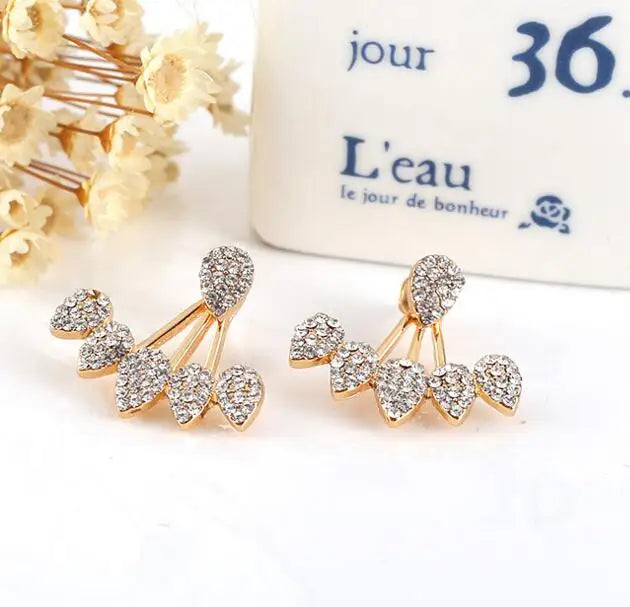 Crystal Flower Drop Rhinestones Earrings