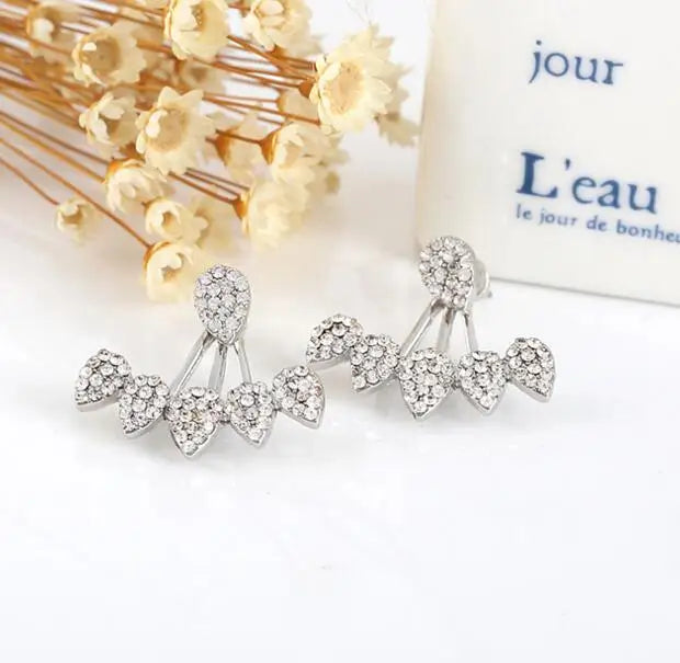 Crystal Flower Drop Rhinestones Earrings