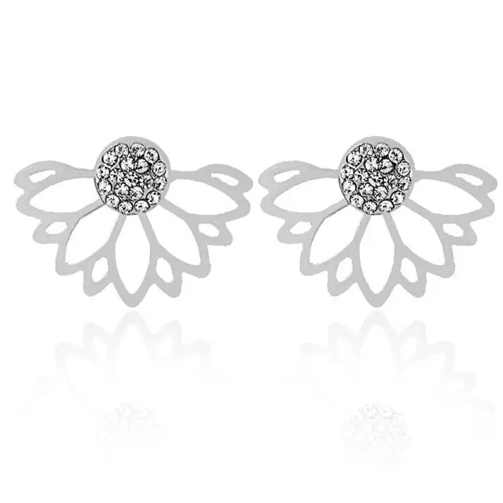 Crystal Flower Drop Rhinestones Earrings