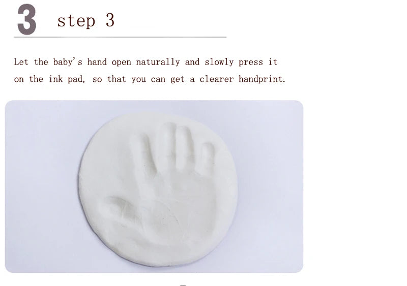 Baby Handprint, Footprint Photo Frame with Clay