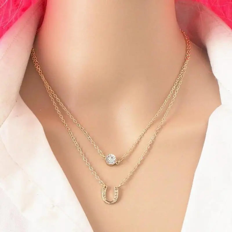 Sleek sexy long chain Minimalist with Rhinestones