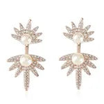 Crystal Flower Drop Rhinestones Earrings