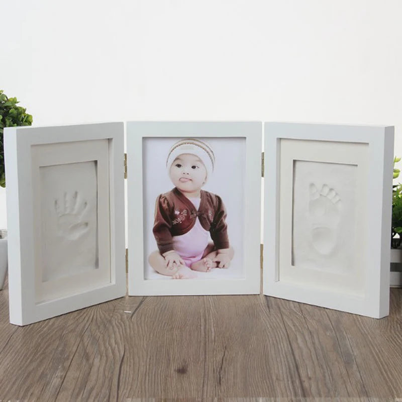 Baby Handprint, Footprint Photo Frame with Clay