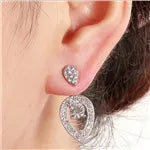 Crystal Flower Drop Rhinestones Earrings