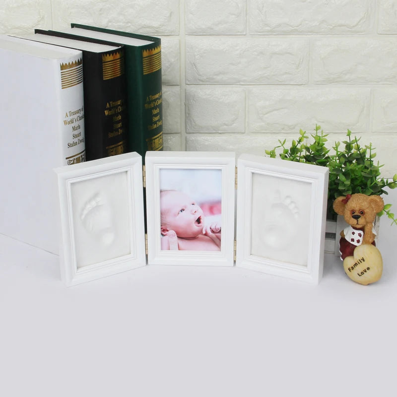 Baby Handprint, Footprint Photo Frame with Clay