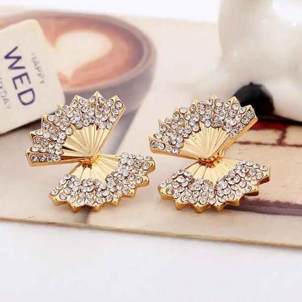 Crystal Flower Drop Rhinestones Earrings