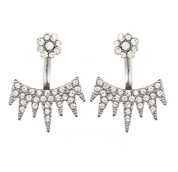 Crystal Flower Drop Rhinestones Earrings