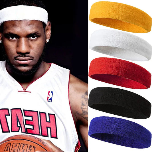 Pure Color Sports Headband Running Headwear Sweat-Absorbent