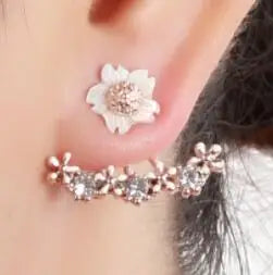 Crystal Flower Drop Rhinestones Earrings