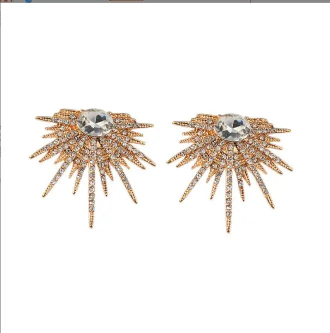 Crystal Flower Drop Rhinestones Earrings