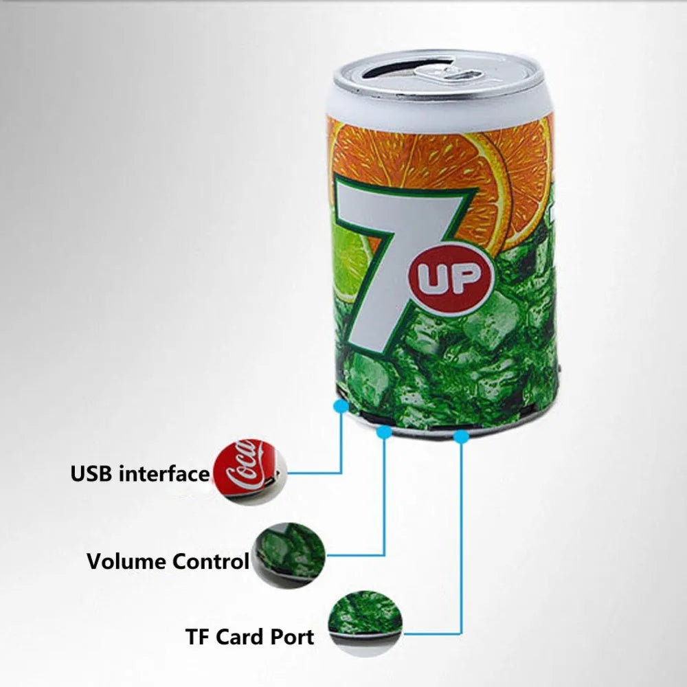 Metal Soda cans USB Mini Bluetooth speaker