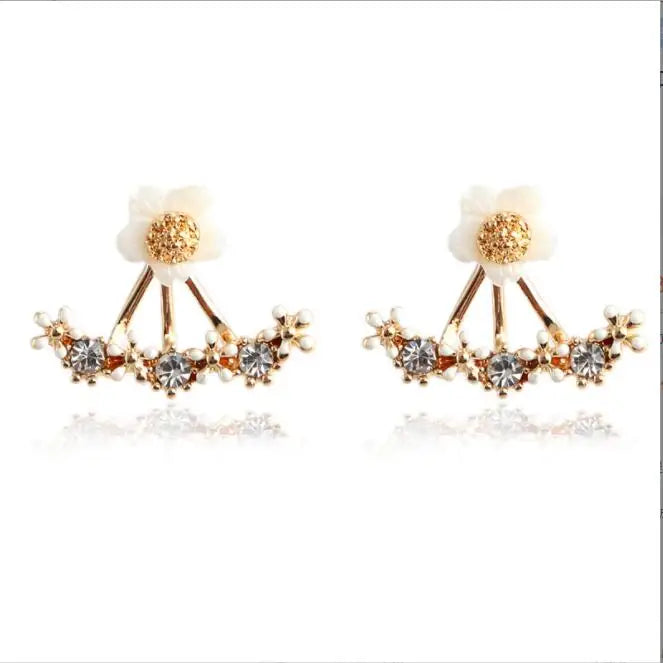 Crystal Flower Drop Rhinestones Earrings