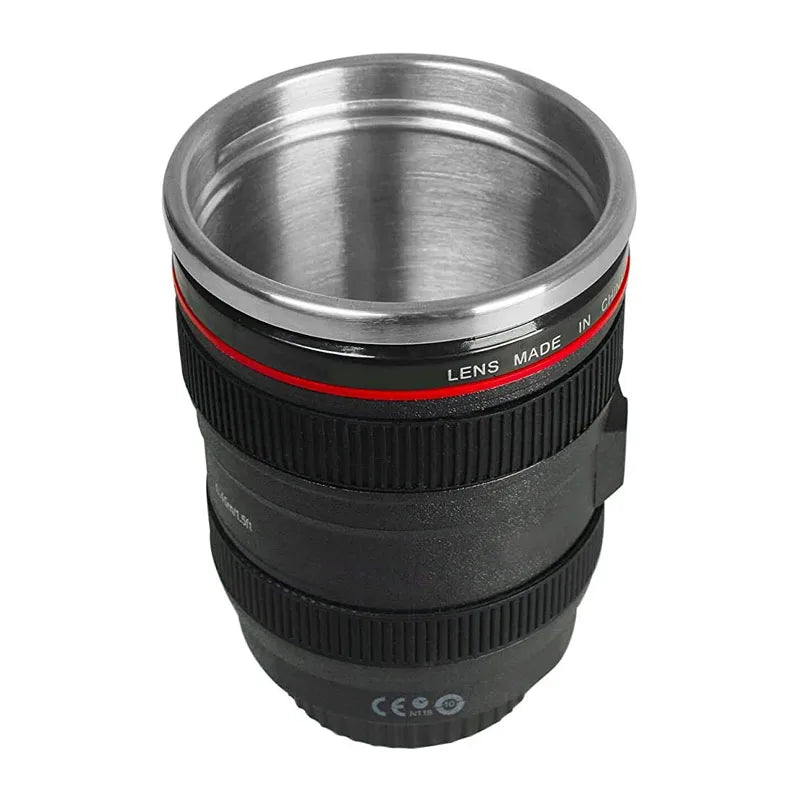 Coffee Cup Thermal Mug Camera Lens Coffee or Water Bottle Tumbler With Lids