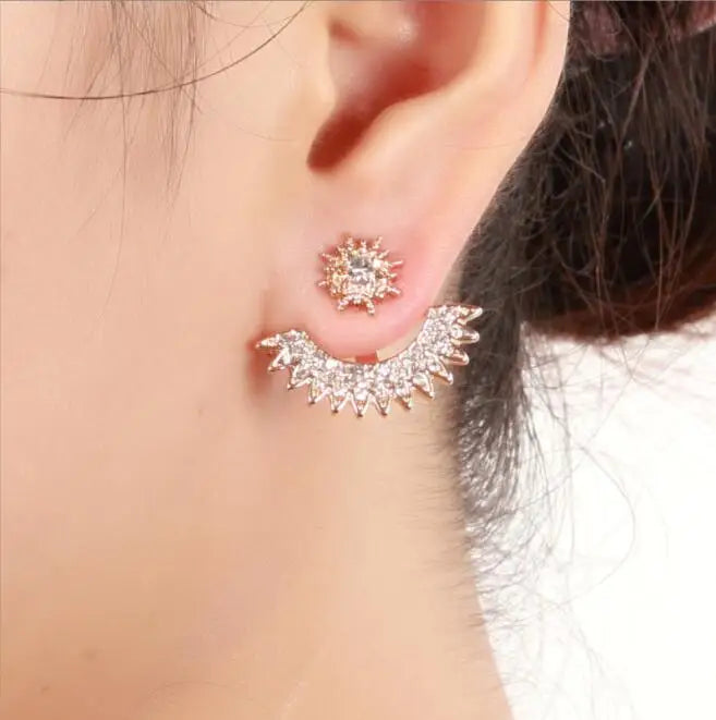 Crystal Flower Drop Rhinestones Earrings