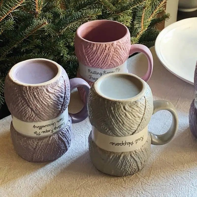 Creative Colorful Wool Ceramics Mugs /coffee mug Drinkware