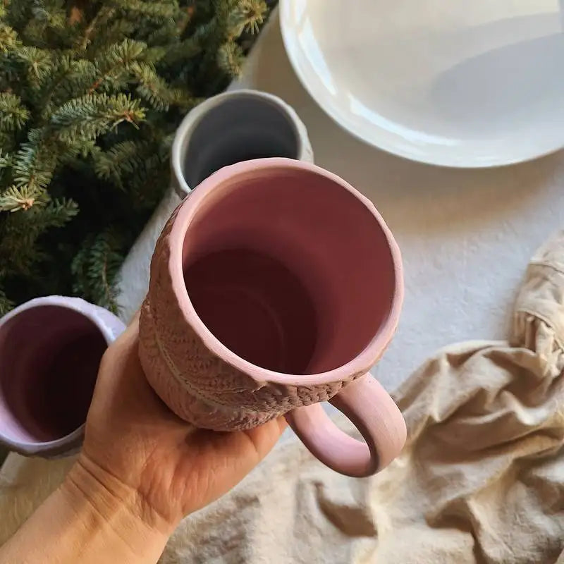 Creative Colorful Wool Ceramics Mugs /coffee mug Drinkware