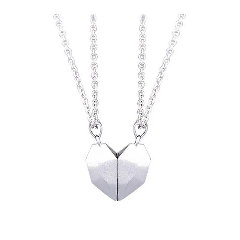 Quality Couple Pendant Necklace Electrocardiogram, Magnetic Heart