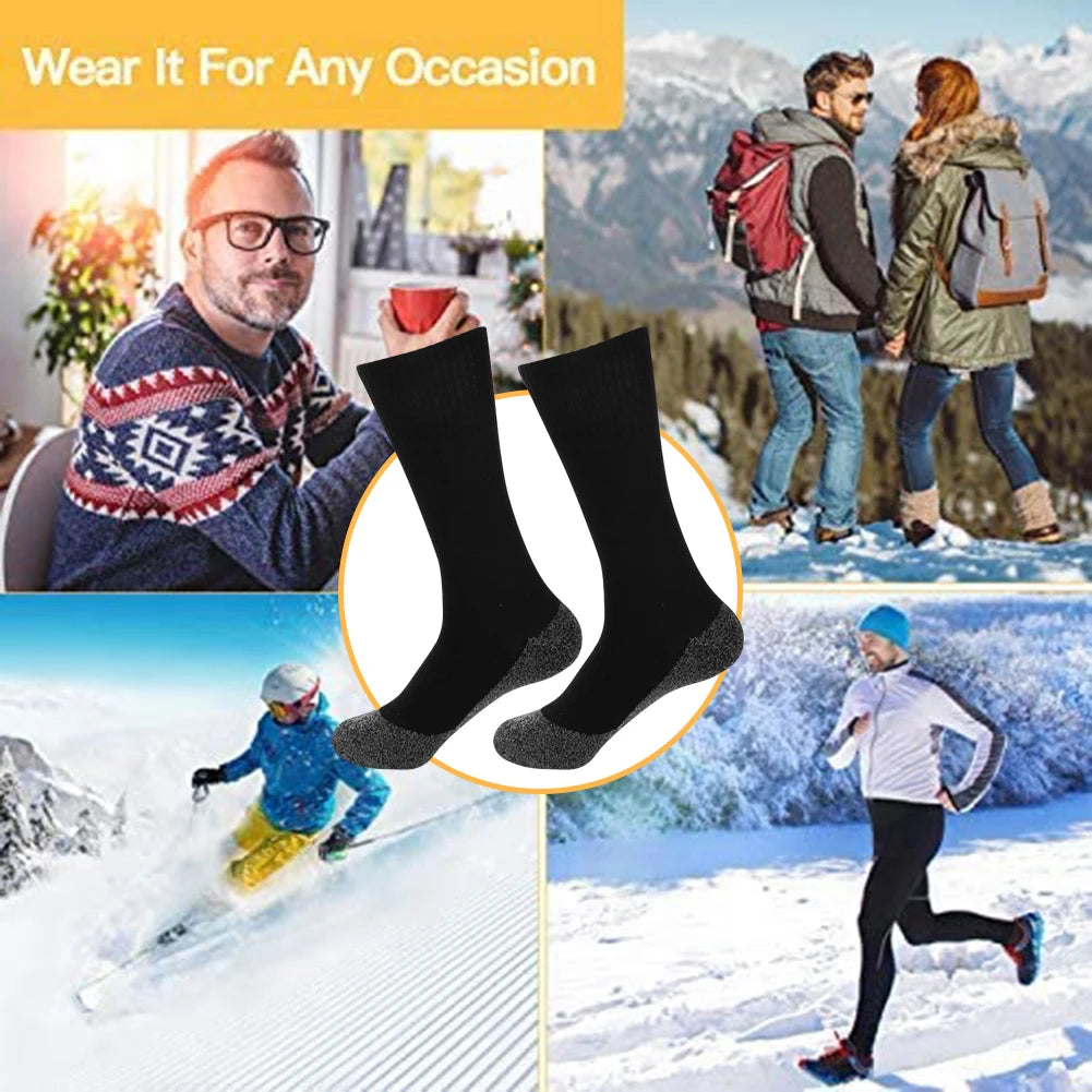 1/2Pairs Winter Self-Heating Socks for Men/ Women Elastic Anti-Slip