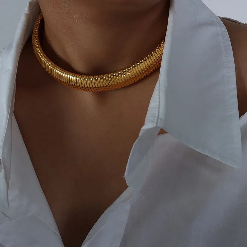 Hip-hop Punk Style Thread Thick Necklace Choker Bracelet