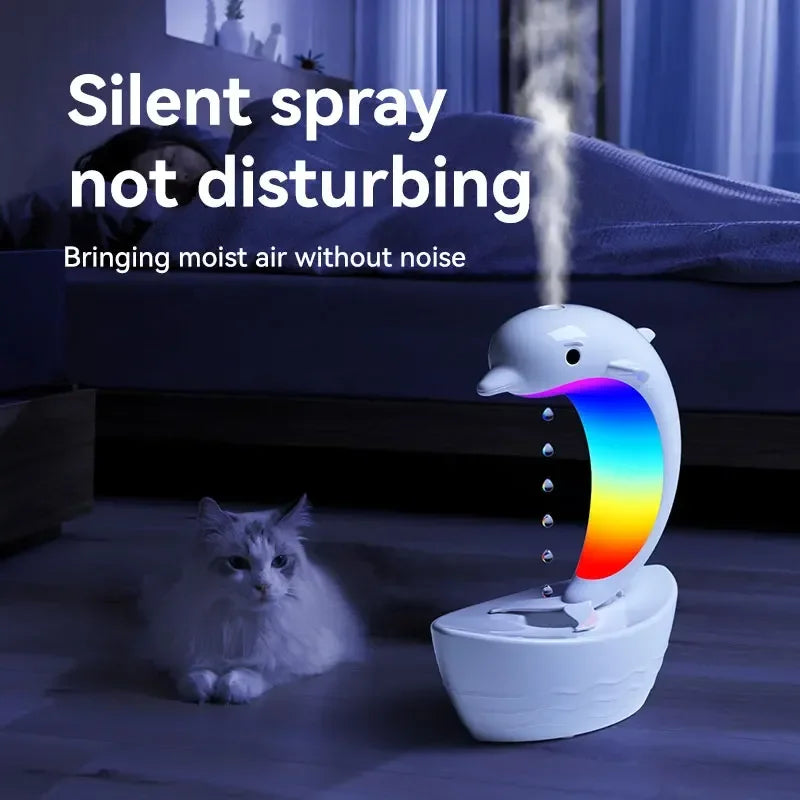 Desktop Dolphin Speaker Ambient Light Bass Bluetooth Speaker Home Anti-Gravity Humidifier