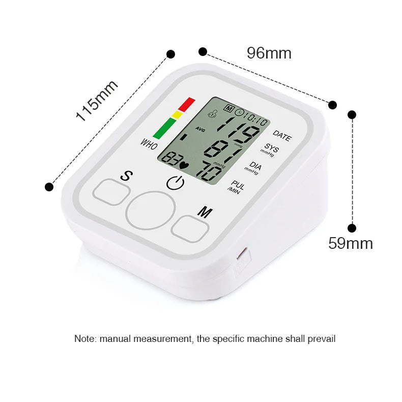 Medical Digital Arm BP Blood Pressure Automatic monitor, Heart Rate Pulse Meter Oximeter