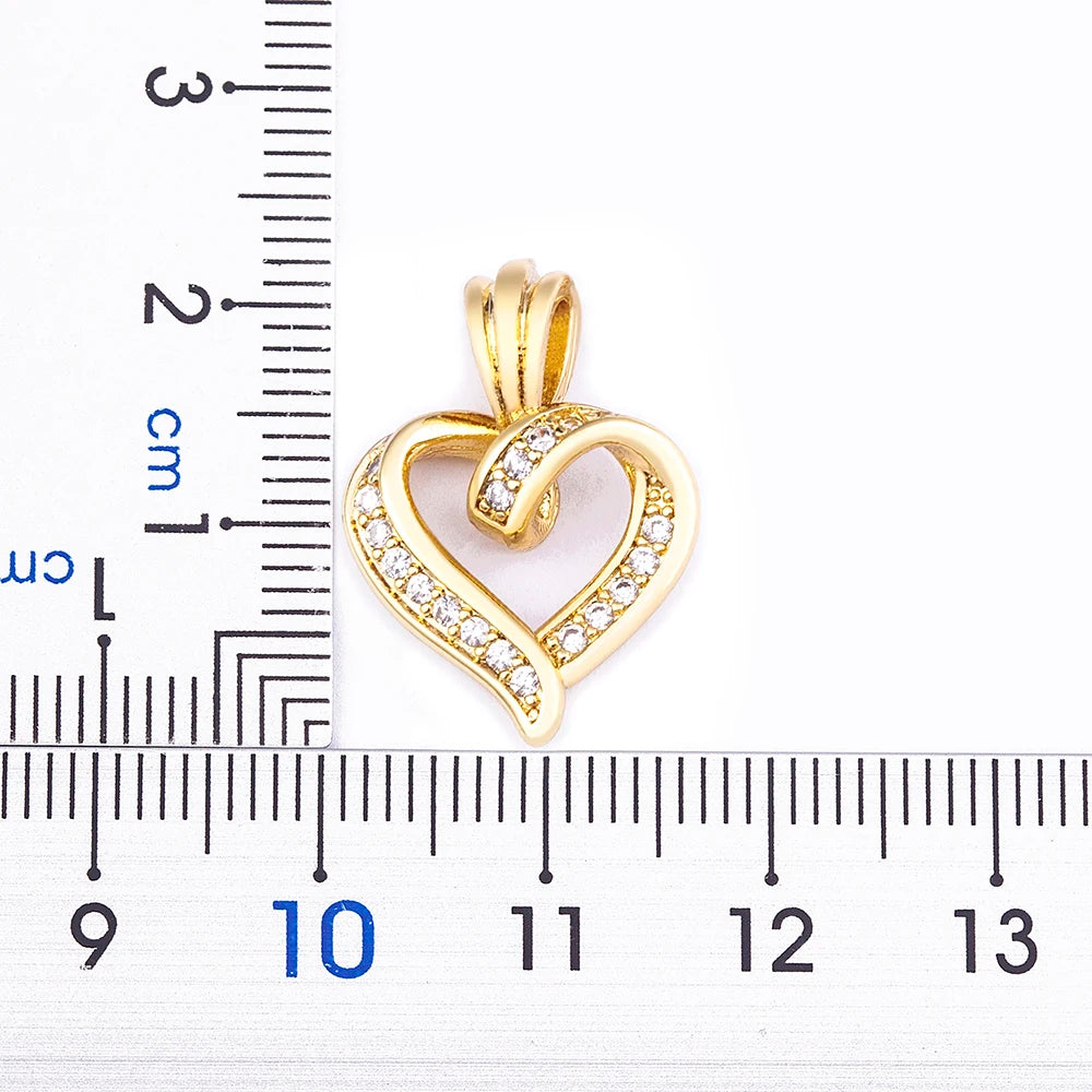 Spiral Design Heart Pendant Necklace for Women