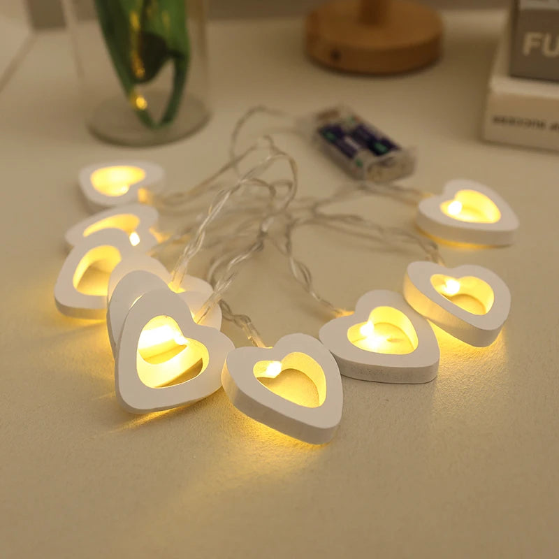 10 LED Love Heart String Lights