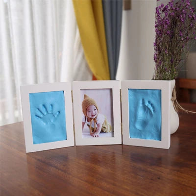 Baby Handprint, Footprint Photo Frame with Clay