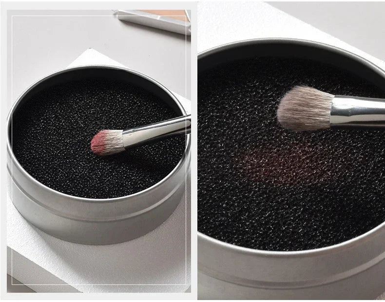 Makeup Brush Dry Cleaning Sponge Box with Activated Carbon Sponge