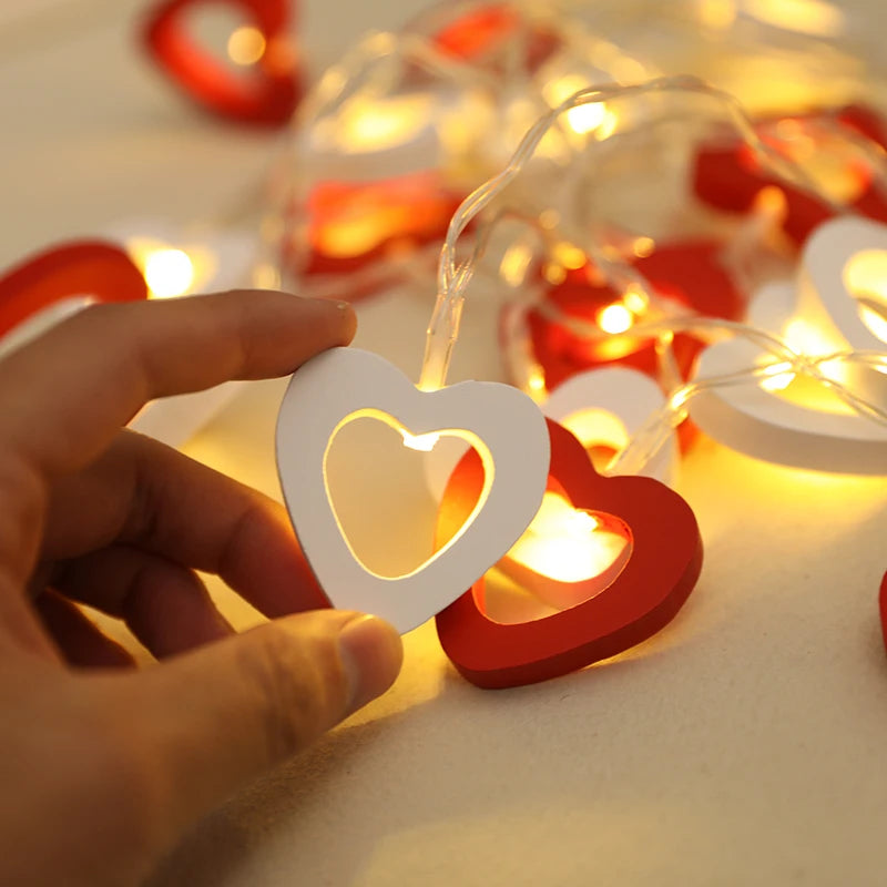 10 LED Love Heart String Lights