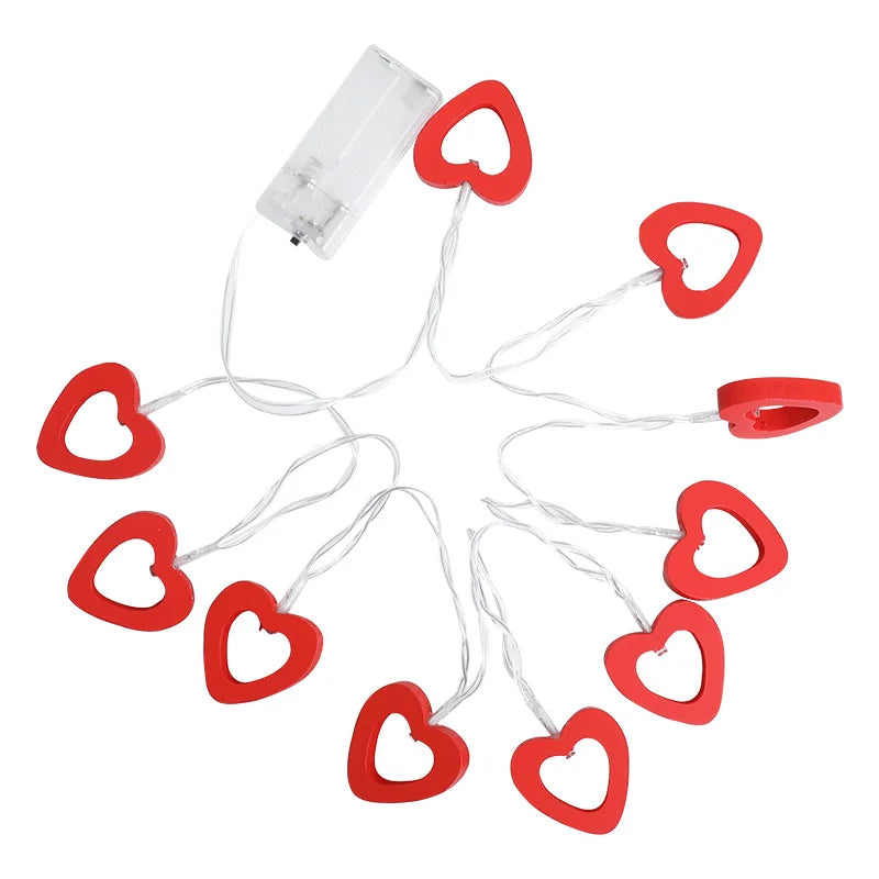 10 LED Love Heart String Lights