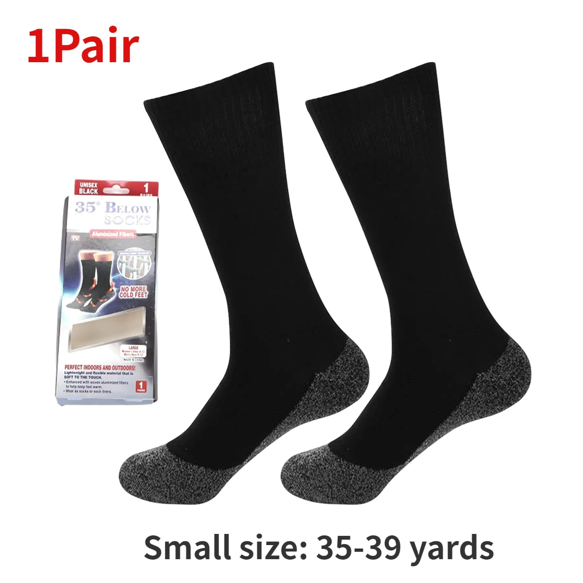 1/2Pairs Winter Self-Heating Socks for Men/ Women Elastic Anti-Slip