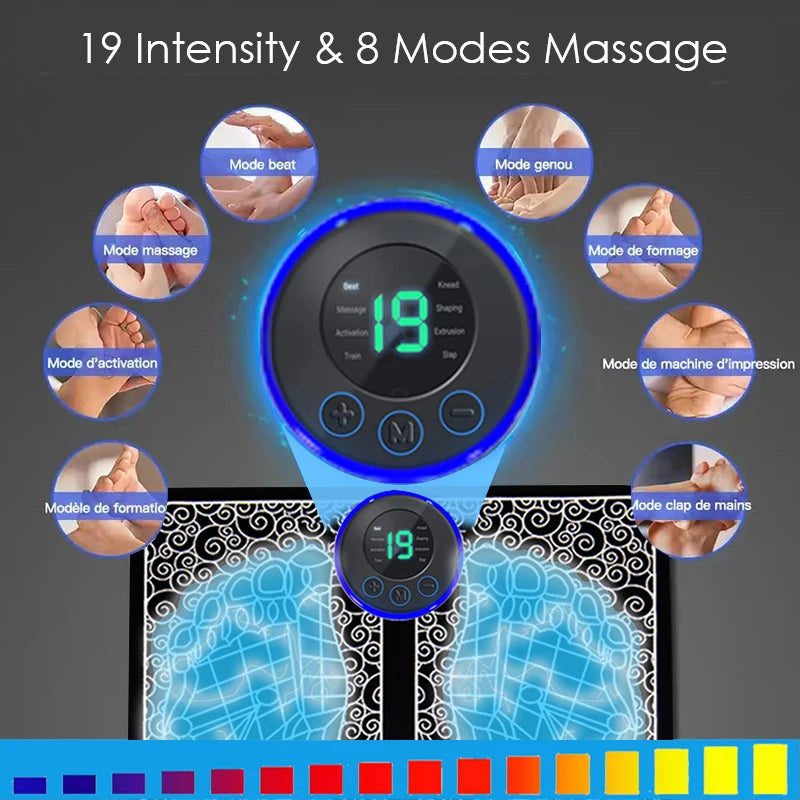 Electric Foot Massager Pad for Muscle Massage and Relaxation