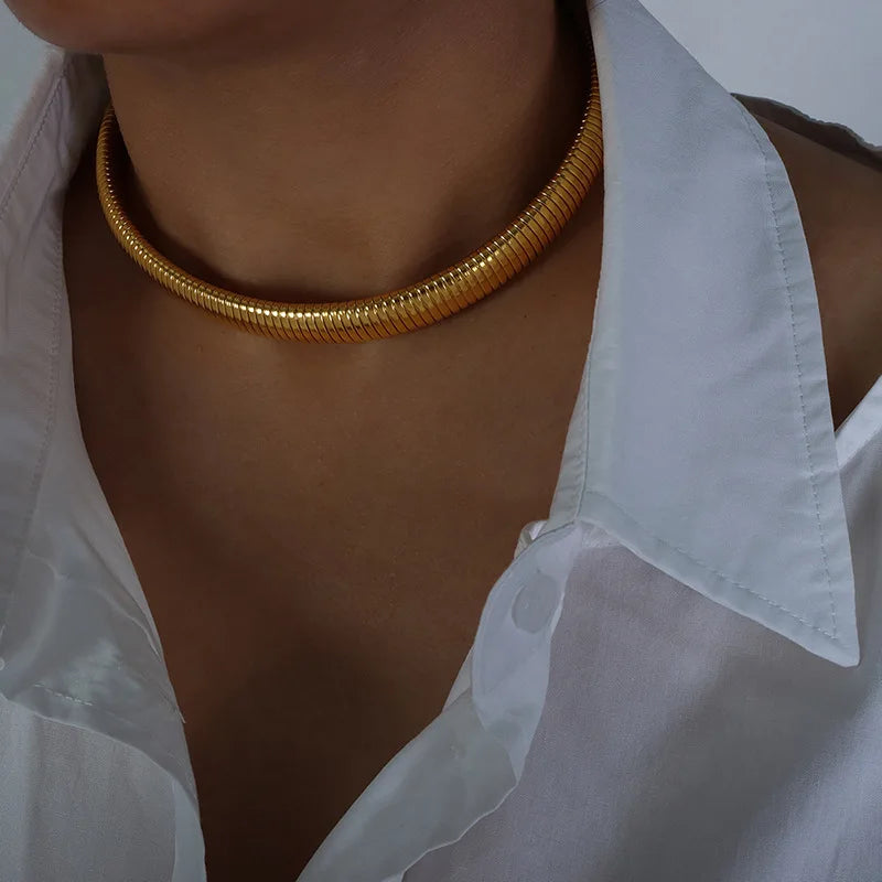 Hip-hop Punk Style Thread Thick Necklace Choker Bracelet