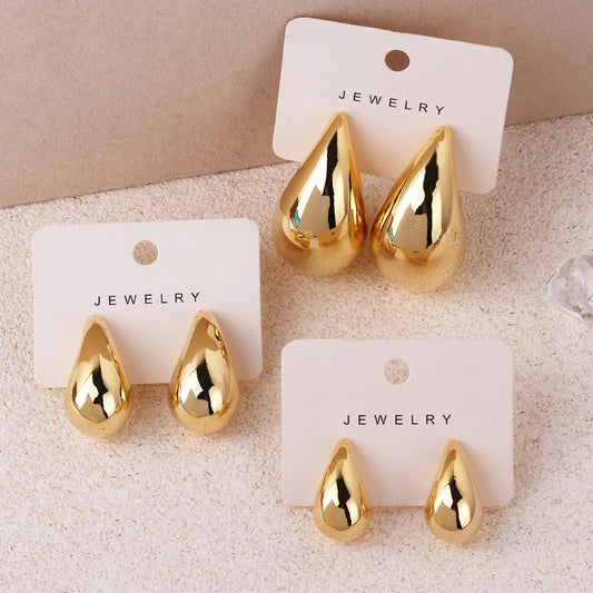 Extra Large Drop Earring Lightweight Hypoallergenic Gold-Plated