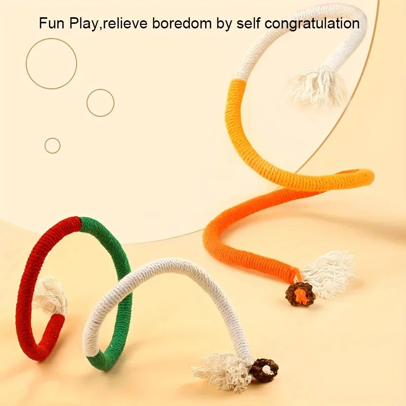 Cat Toys Silvervine Cat Teaser Toy Interactive Molar Cotton Rope Toy